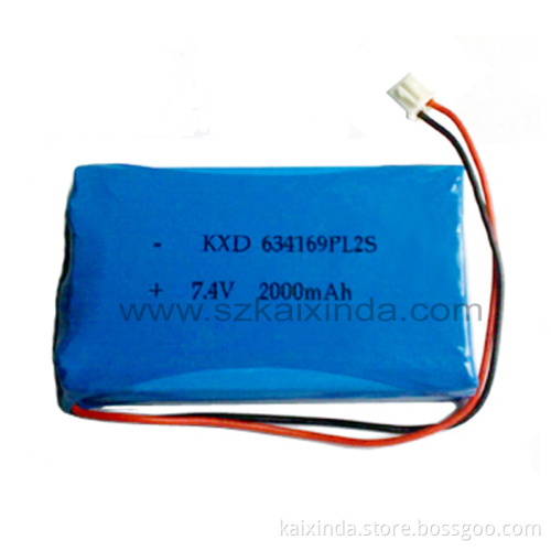 Lipo Battery 7.4V 2000mAh 634169pl